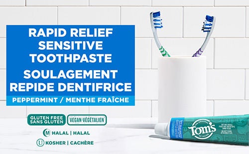 Rapid Relief Sensitive Fluoride Free Natural Toothpaste, Fresh Mint