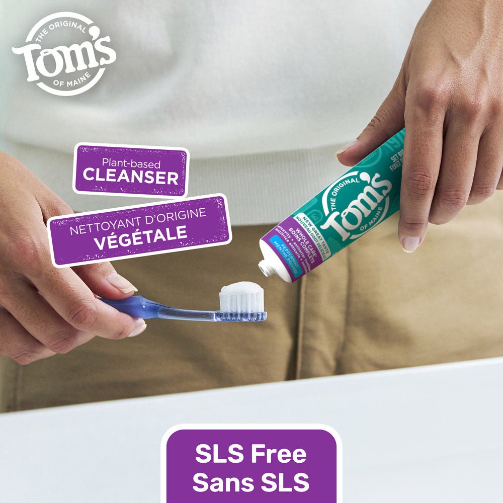 Whole Care Fluoride Natural Toothpaste, Peppermint