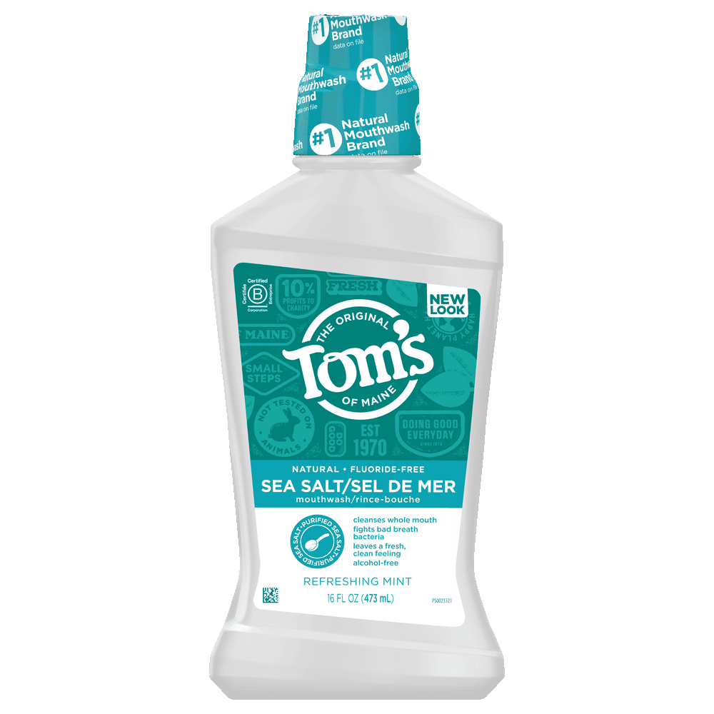 Sea Salt Fluoride Free Natural Mouthwash, Refreshing Mint