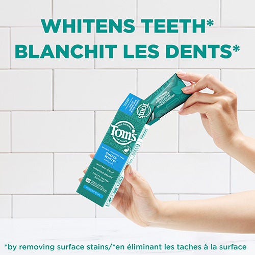 Dentifrice naturel sans fluorure Simply White, Menthe poivrée