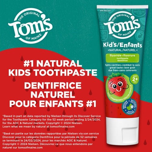 Children's Silly Strawberry Fluoride Natural Toothpaste